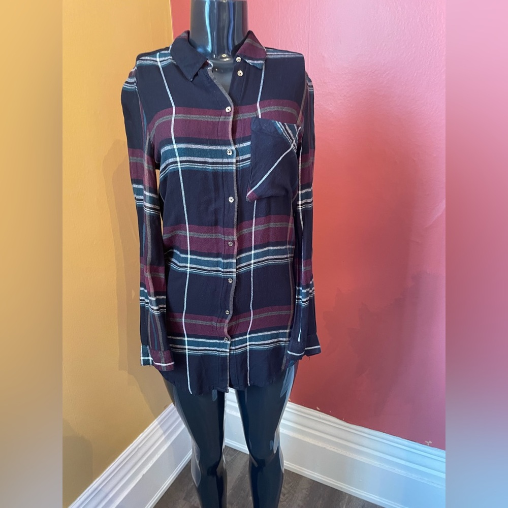 Women’s Dynamite Plaid Dress Shirt ( XS )